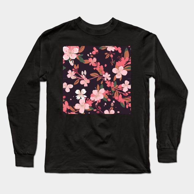 Cherry Blossom Long Sleeve T-Shirt by tommytyrer